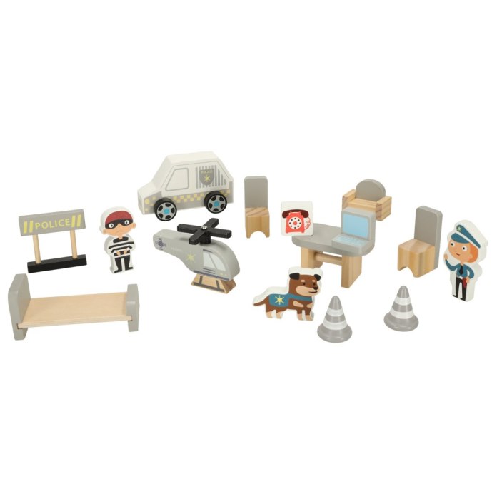 komisariat policji drewniany zabawka